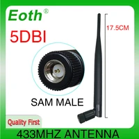 eoth 1 2pcs 433mhz antenna 5dbi sma male lora antene pbx iot module lorawan signal receiver antena high gain