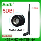EOTH 1 2 шт. 433 МГц Антенна 5dbi sma штекер lora антенна pbx iot модуль lorawan сигнальный приемник антенна с высоким коэффициентом усиления