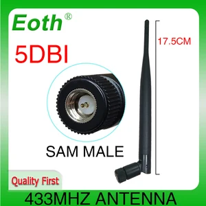 EOTH 1 2 шт. 433 МГц Антенна 5dbi sma штекер lora антенна pbx iot модуль lorawan сигнальный приемник антенна с высоким коэффициентом усиления