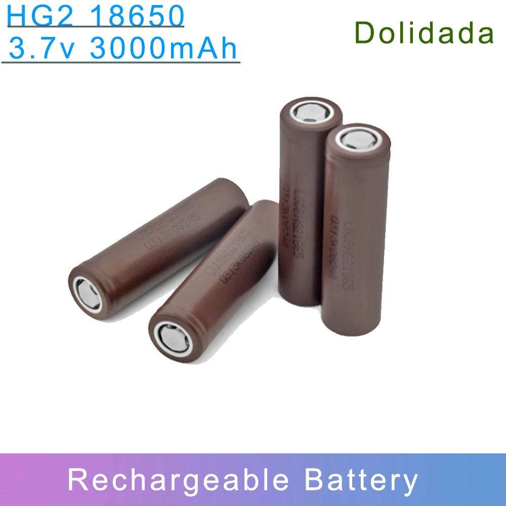 

HG2 18650 3000mAh Battery 18650HG2 3.7V Discharge 20A Li-ion Power Rechargeable Battery Used in Flashlights New Original