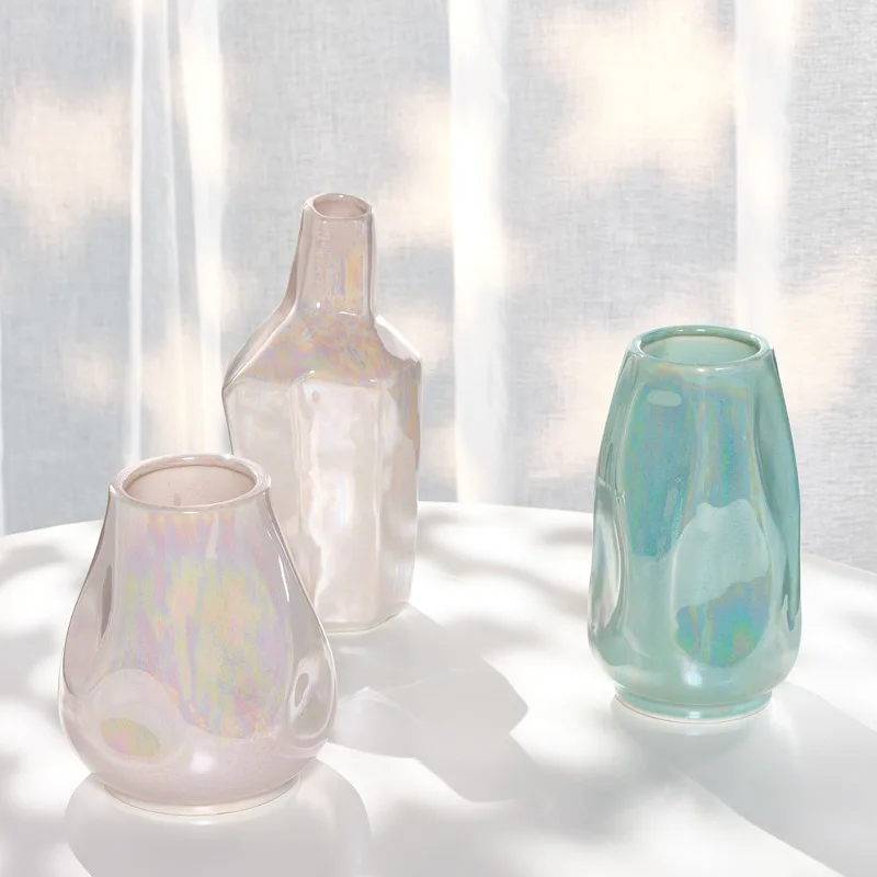 

Декоративные вазы для сухих цветов, керамические украшения в современном стиле для офисного стола, фарфоровые вазы для гидропоники, подарки