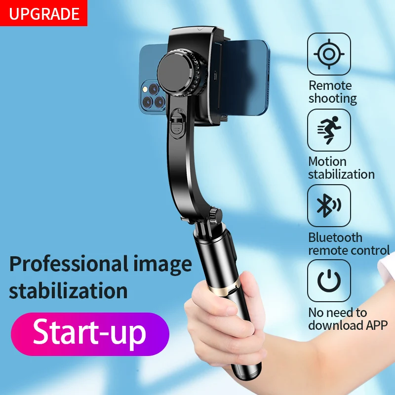 

360° Gimbal Stabilizer Cellphone Selfie Stick Tripod With Bluetooth For Mobie Phone Mini Handheld Telescopic Selfie Stick Gimb