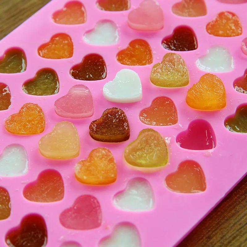 

55 Grids Silicone Chocolate Mold Food Grade Small Love Heart Shape Cake Baking Mould Non-stick Candle Molds Fondant candy mold