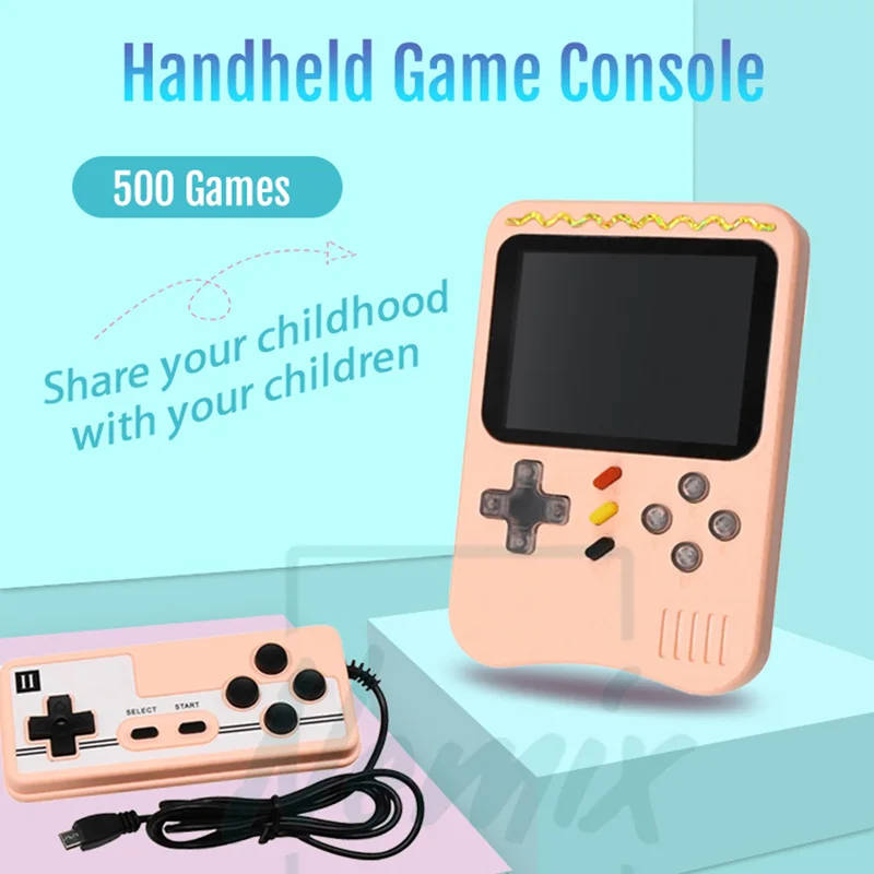 

Video Game Console, Handheld Portable Console, Built-in 500 Retro Games, Support Double Player, Gift For Kids, 2021 New Upgrade