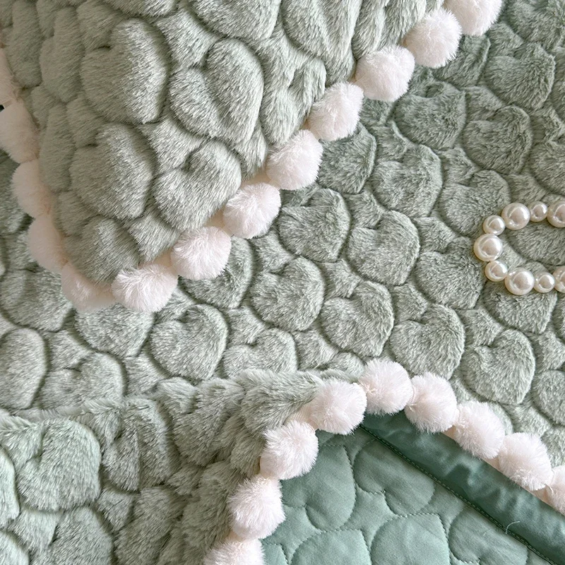 Покрывало из искусственного кроличьего меха на кровать хлопковое постельное