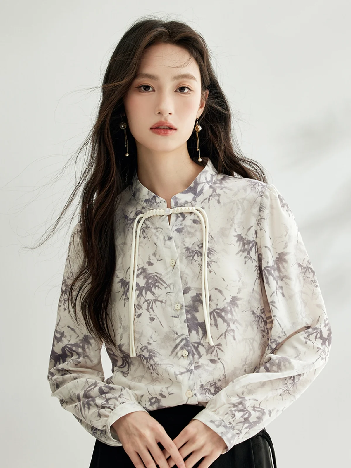 Inman National Sle новые китайские рубашки с воротником-стойкой и длинными рукавами