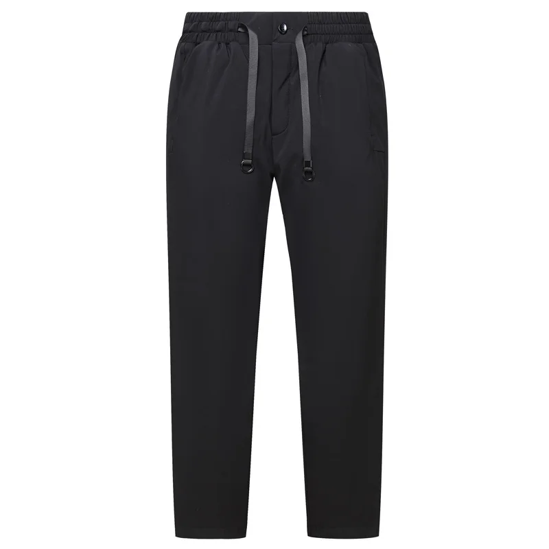 

Winter Down Pants Men Waterproof Outdoor Warm 90% White Duck Down Long Trousers Casual High Quality Elastic Waist Black Pants