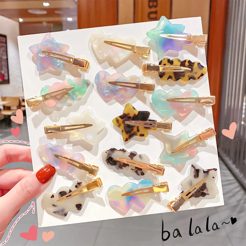 Заколка для волос женская ацетатная с леопардовым принтом 1 шт. - купить по