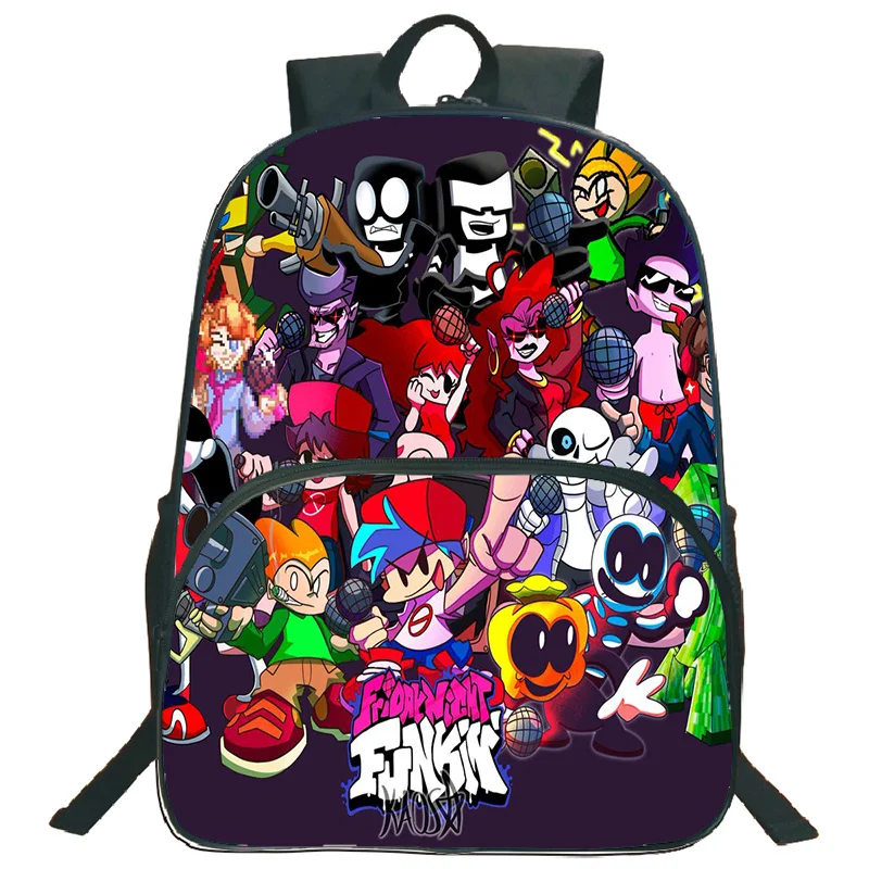 

Friday Night Funkin backpack Kids Zipper Bookbag Boys Girls School Backpack Children 3D Printed Schoolbag 16 Inch Mochila