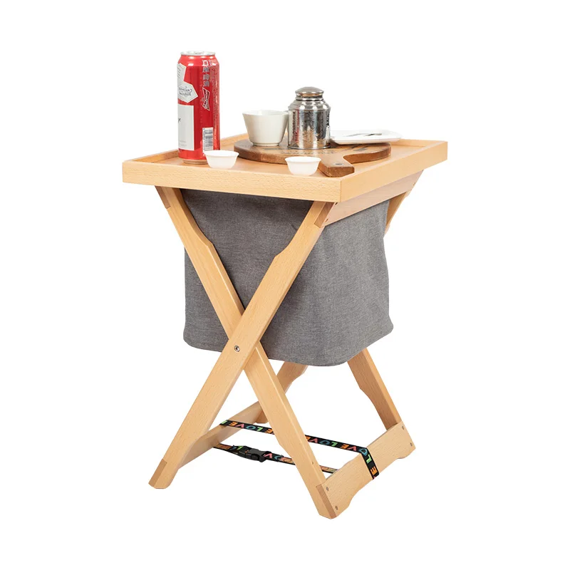 

Manufactory Portable Outdoor Wooden Folding Picnic Table Storage Saddle Rack Bag Camping Barbecue Table