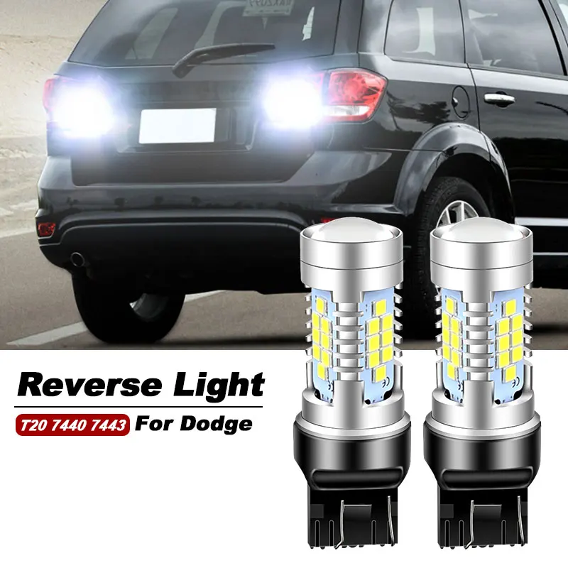 

2 шт. светодиодный фонарь заднего хода, резервная лампа Canbus W21W 7440 T20 для Dodge Dart 2012-2016 Journey 2013 2014 2015 2016 2017