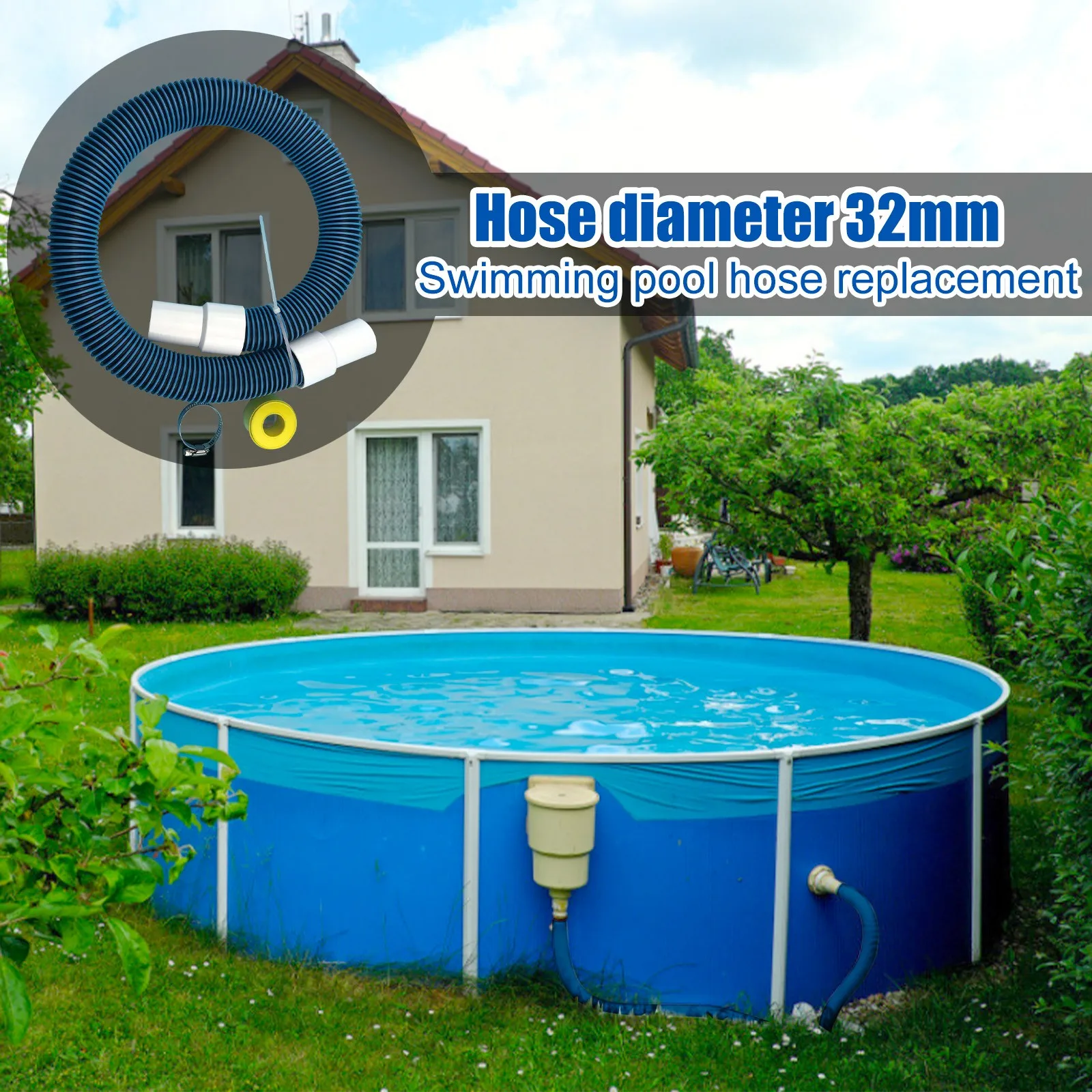 

Шланг для бассейна 32 мм, запчасти Eva, запасной насос для бассейна 1 м