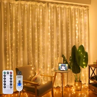 3m led curtain fairy lights remote control usb string lights christmas decoration for home bedroom wedding party holiday lights