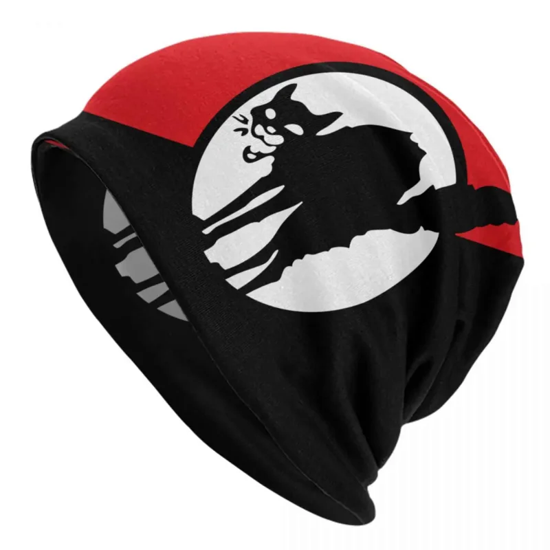 

Anarchist Black Cat Flag Bonnet Hat Knit Hats Men Women Fashion Unisex Adult Winter Warm Skullies Beanies Cap
