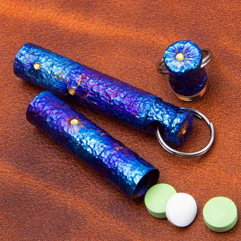 Ручная резьба титановая Герметичная Бутылка мини-бутылка для лекарств