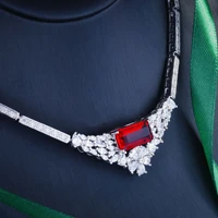 foydjew new angel wings design rupee ruby necklaces european american women fashion luxury micro inlaid full diamond necklace