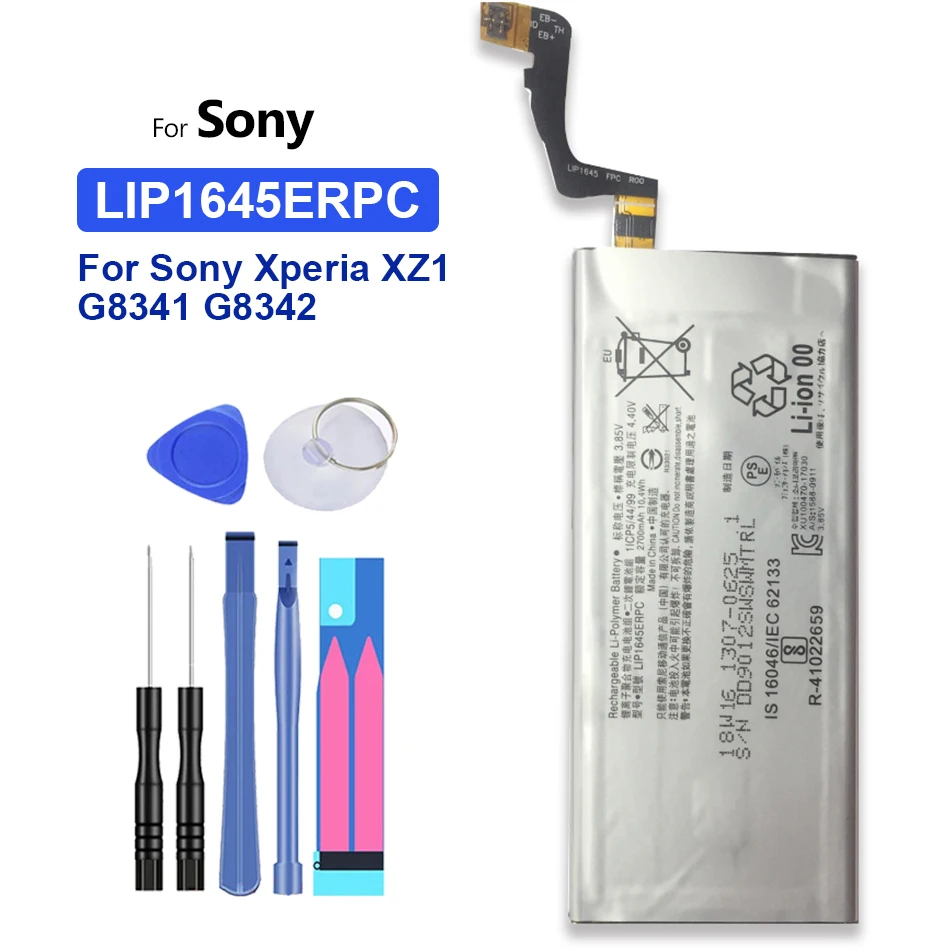 

LIP1645ERPC 2700mAh Battery For Sony G8341 G8342 G8343 XZ1 Dual F8342 SO-01K Replacement Battery + Free Tools