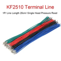 10pcsbatch kf2510 wire single ended spring electronic wire blackredbluegreen connection wire 20cm 24awg terminal cable