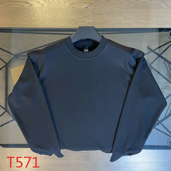 

T571 Fashion new Sanskrit letter hot drilling letter design crew neck sweater coat Cross Autumn and Winter Loose and simple