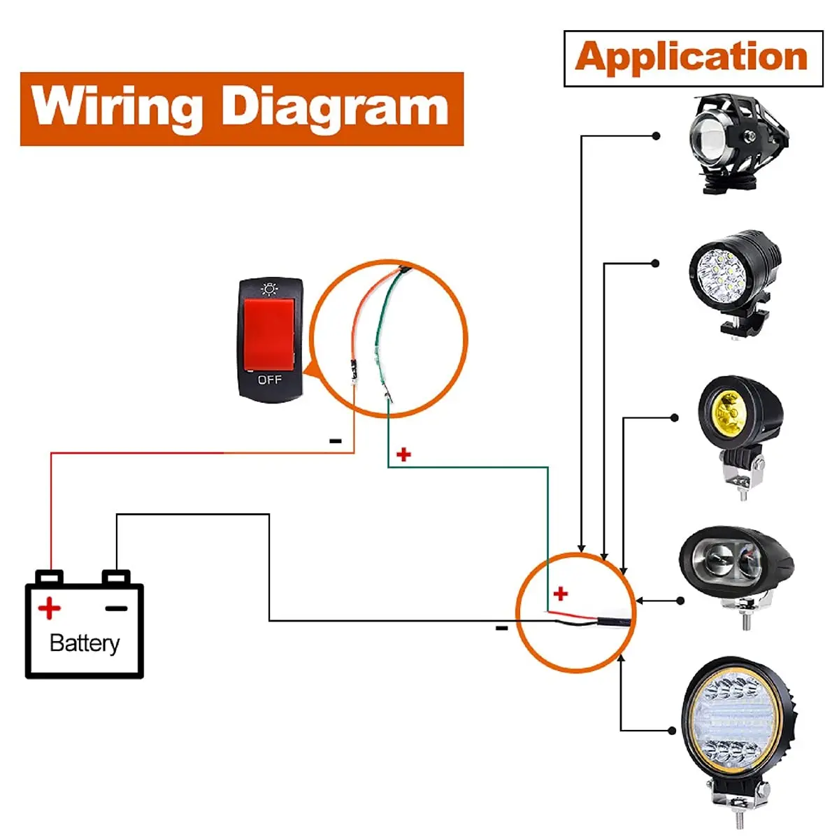 Кнопка включения/выключения для мотоцикла 22 мм 12 В |