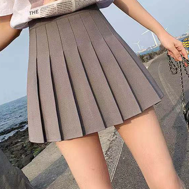 

Shorts Skirt Kawaii Skirt Female School High Pink Spring Korean Pleated Autumn Skirt Waist Short Sexy Mini Japanese Women