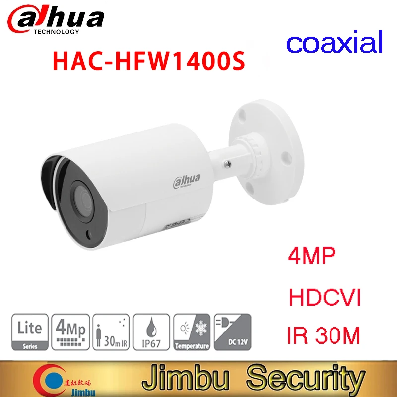 

Dahua 4MP HDCVI Bullet Camera HAC-HFW1400S IR 30M home security camera system cctv camera coaxial camera outdoor mini camera