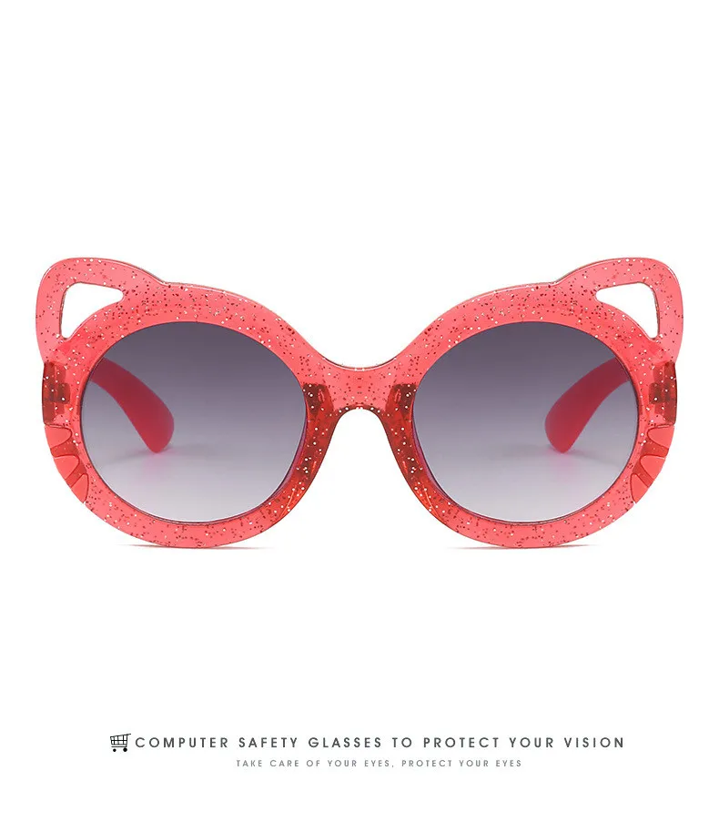 Детские солнцезащитные очки VWKTUUN милые в форме кота детские круглые линзы