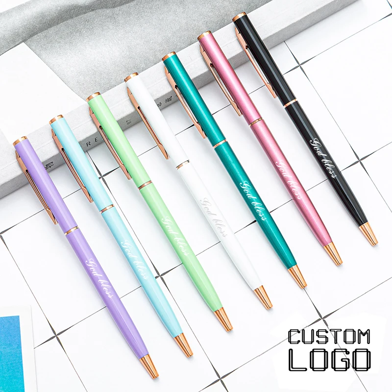 Laser Engraving Logo Metal Xiaogaoshi Multicolor Ball Point Pen Can Customize Business School Office Stationery Gift Signing Pen