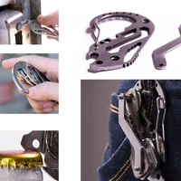 multifunctional carabiner key organizer stainless steel multifunctional tool utility gadget pocket clip camp travel kit