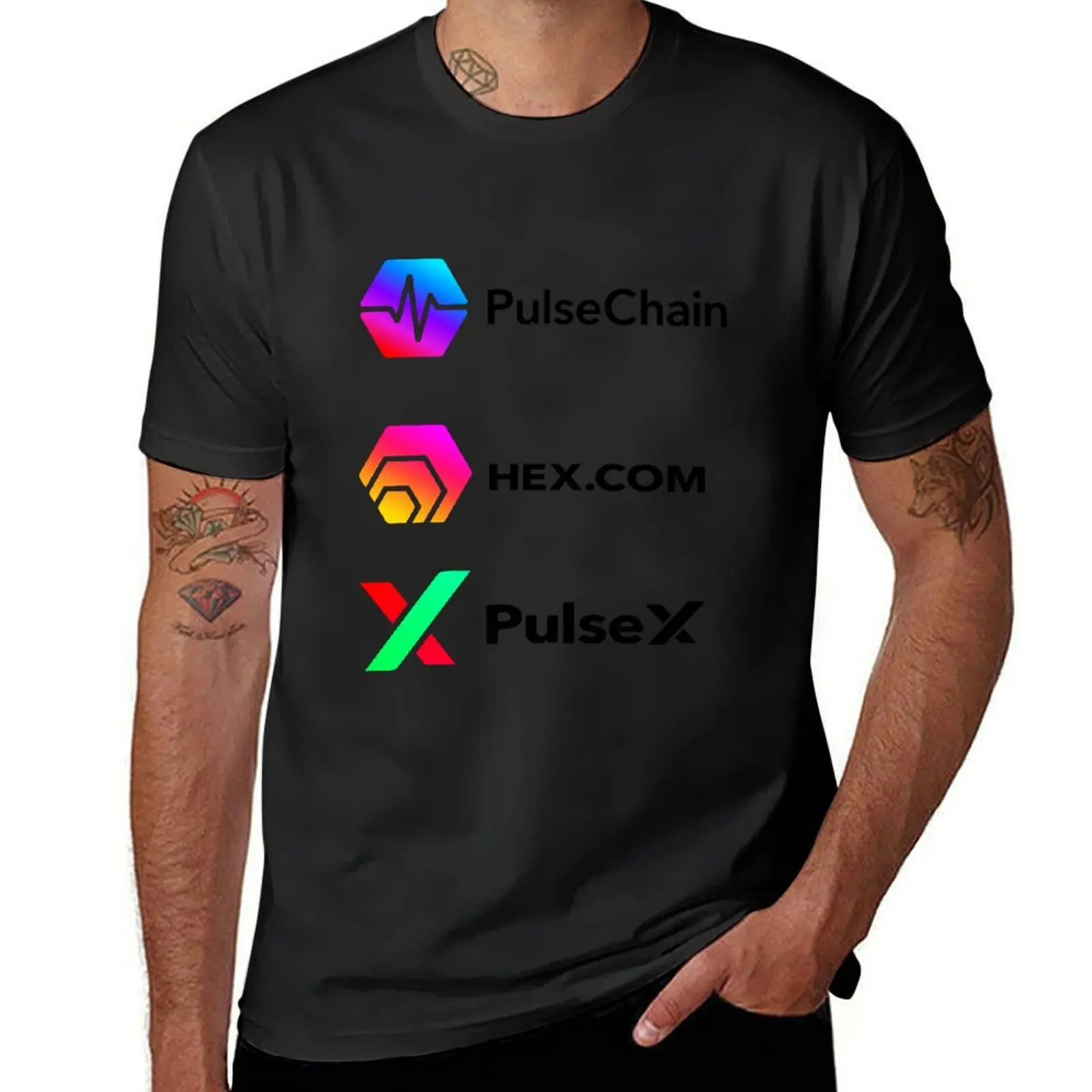 Белый дизайн: Шестигранная цепочка PulseX PLSX с криптологотипом шестигранная