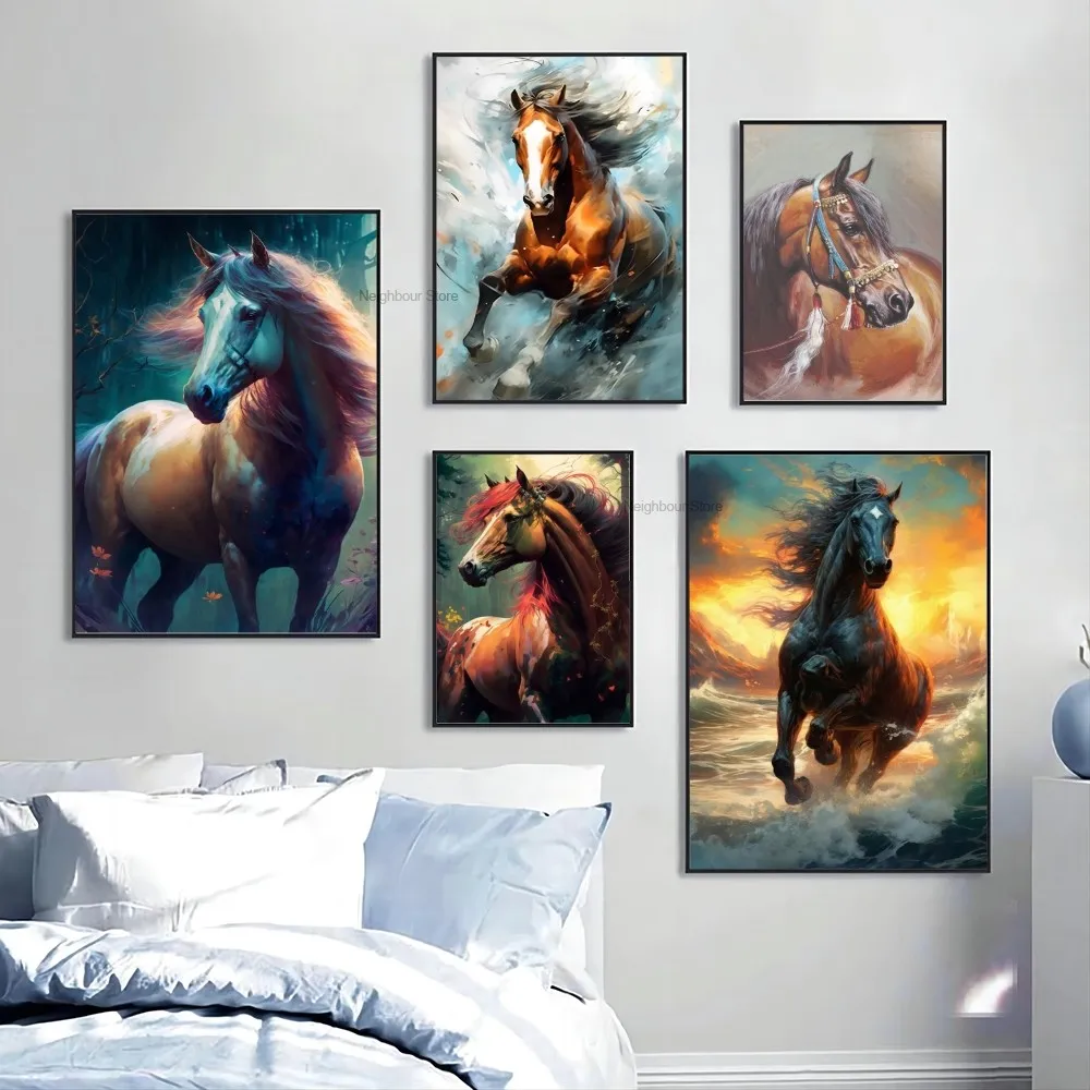

Animal Horse Abstract Picture Poster Paper Print Home Living Room Bedroom Entrance Bar Restaurant Cafe Art Painting Decoration