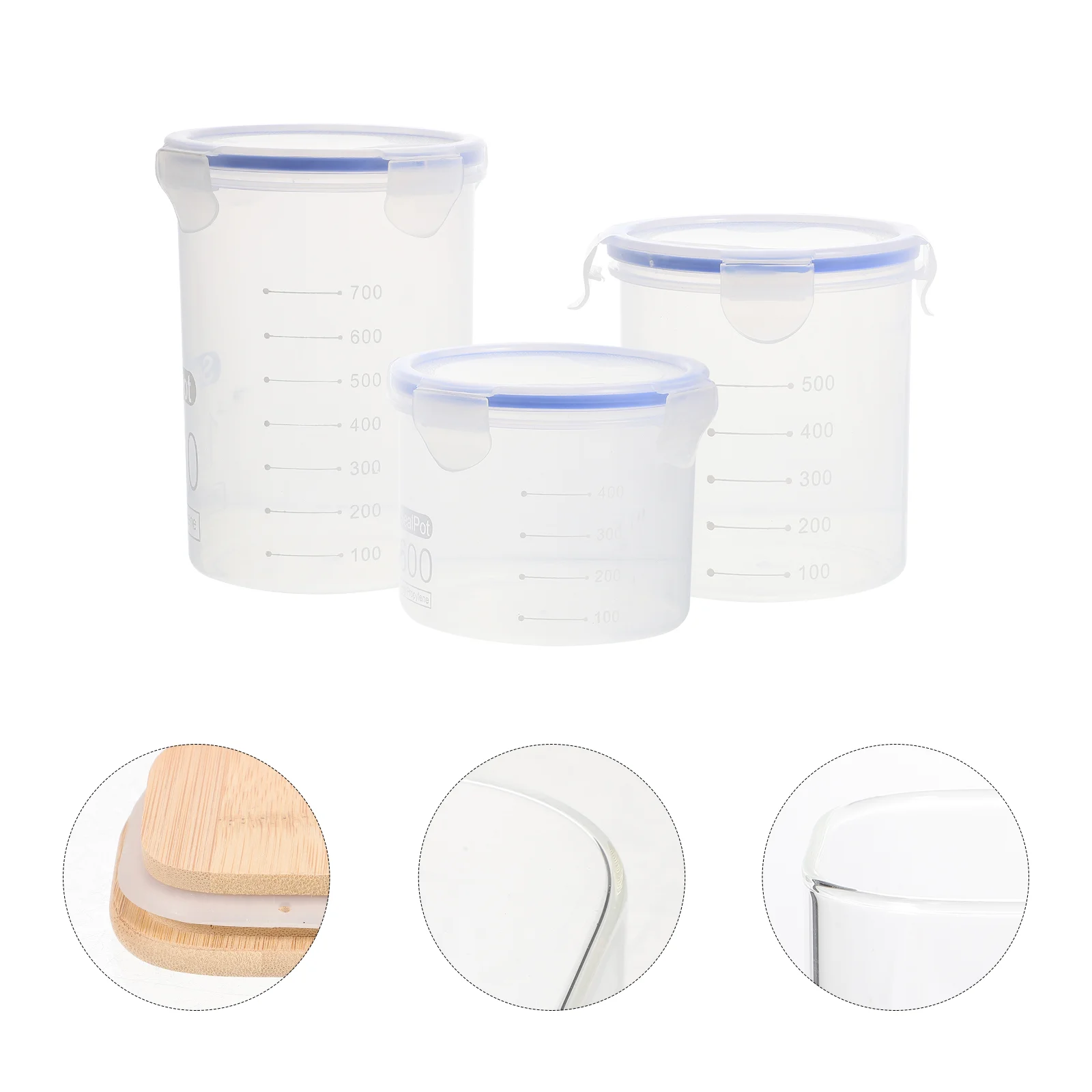 

Storage Jar Plasticjars Containers Grain Lids Container Sealed Dry Airtight Empty Fruit Cereal Canisters Cookieglass Reusable