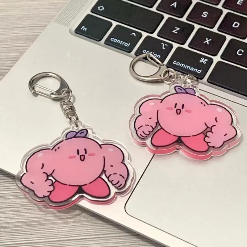 Kawaii Melody Kirby брелок для ключей с мышцами аниме стоячий бренд Macho сильный Коричный