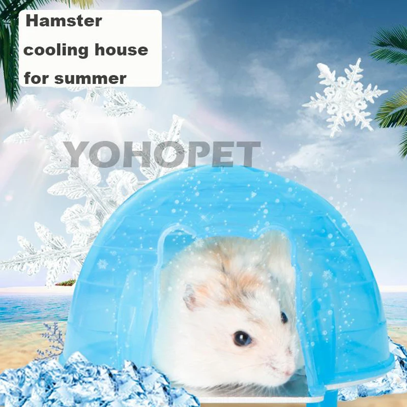 

Хомяк, охлаждающий спальный домик для лета, маленькое гнездо для домашних животных с прохладным ковриком из нержавеющей стали, шиншилки, товары