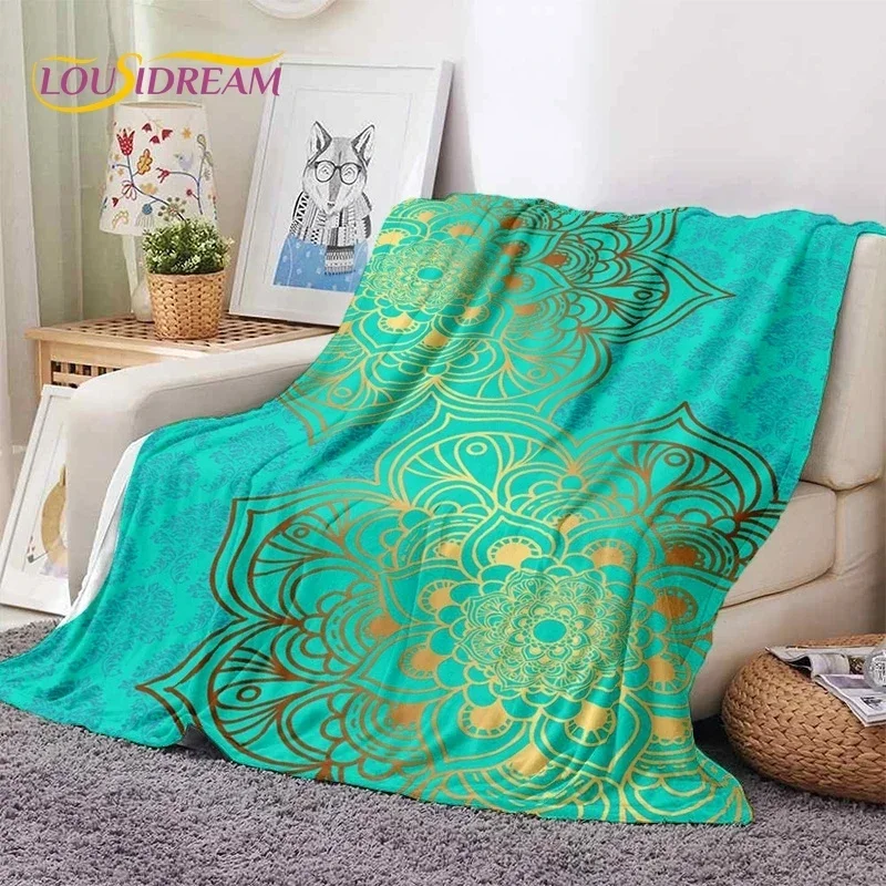 3D мандала цветок для йоги богемная медитация натуральное мягкое фланелевое