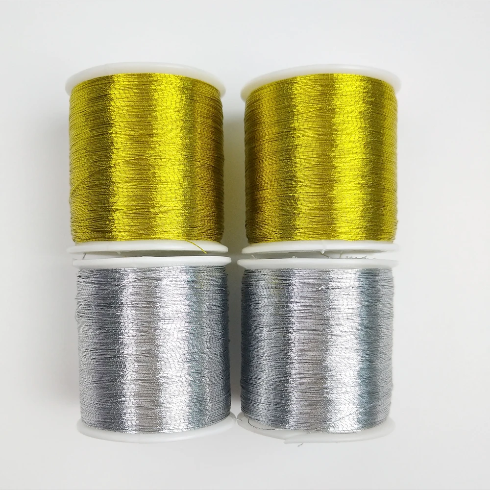 Фото Популярные швейные нитки для вышивания золотые/серебряные принадлежности