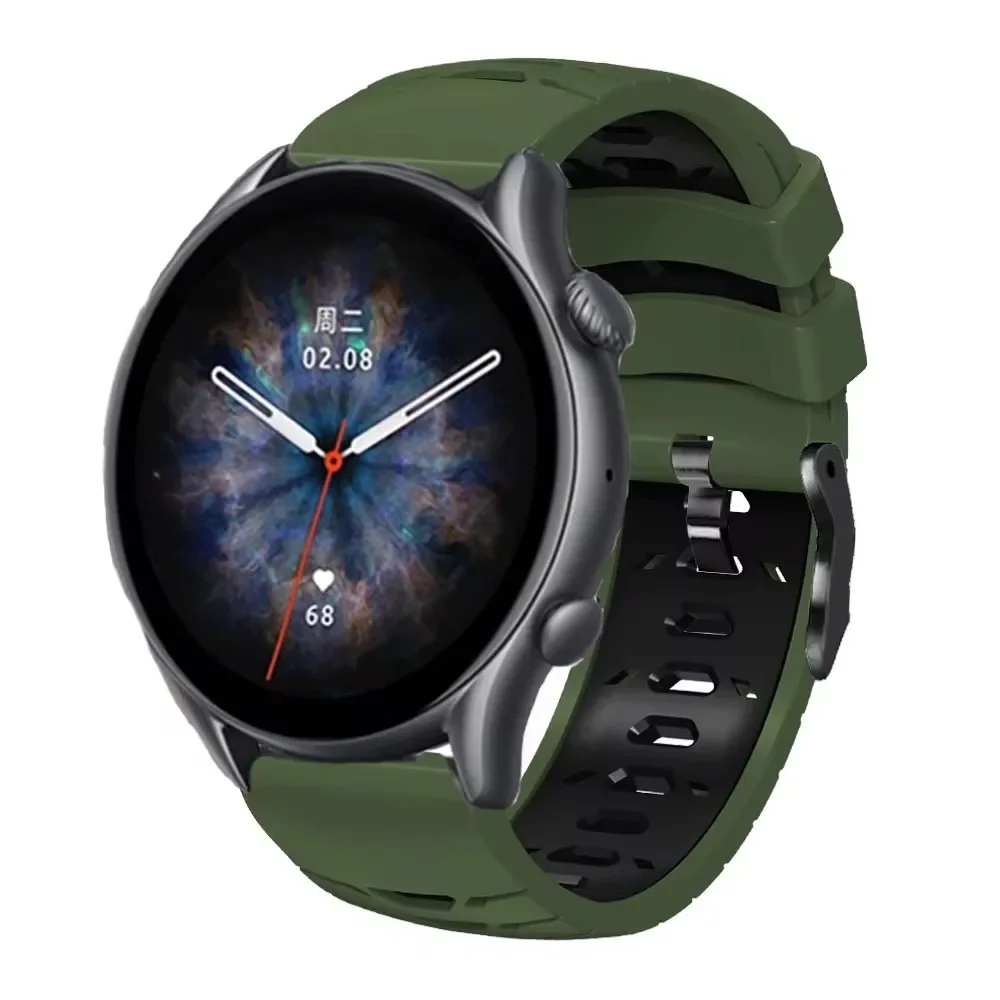 Ремешок силиконовый для часов Xiaomi Mi Watch цветной смарт-браслет Lmilab Kw66/W12 22 мм