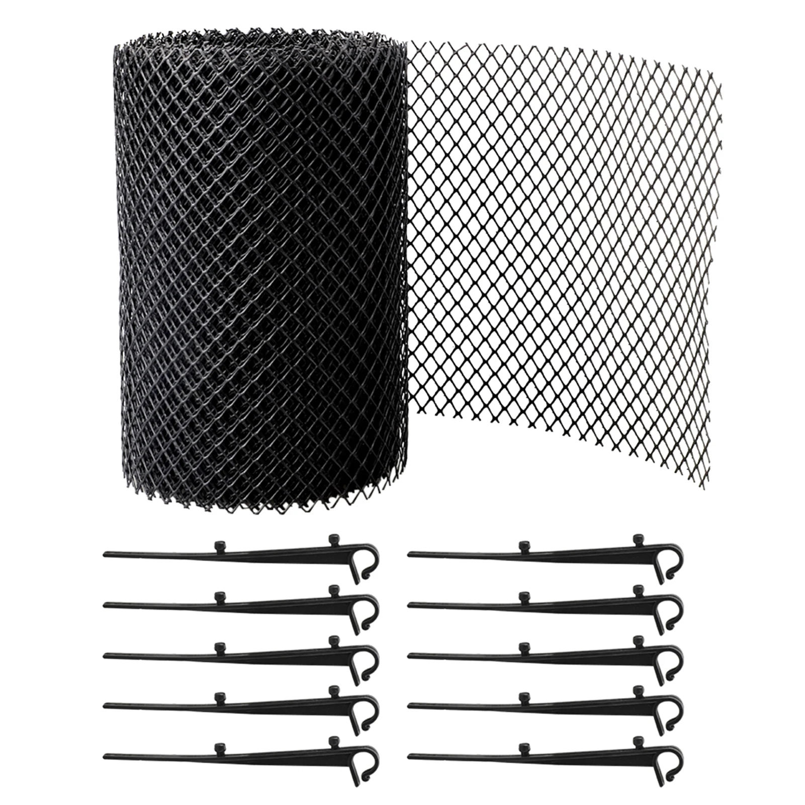 

Floor Balcony Mesh Cover Stops Leaves With Stakes Reduce Overflow Flexible Drain Outdoor Anti Clogging Garden Gutter Guard