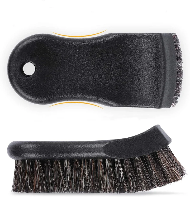 

Soft Horsehair Leather Cleaning Brush Genuine Horsehair Detailing Brush Car Interior Detailing Tool for Car Cleaning and Washing