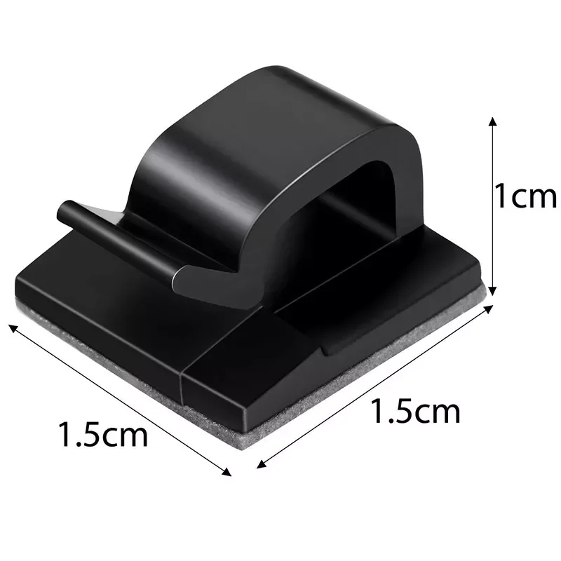 

2022NEW Cable Clips Self Adhesive Cord Management Black Wire Holder Organizer Clamp Self-adhesive Car Wire Clip Accessories Stoc
