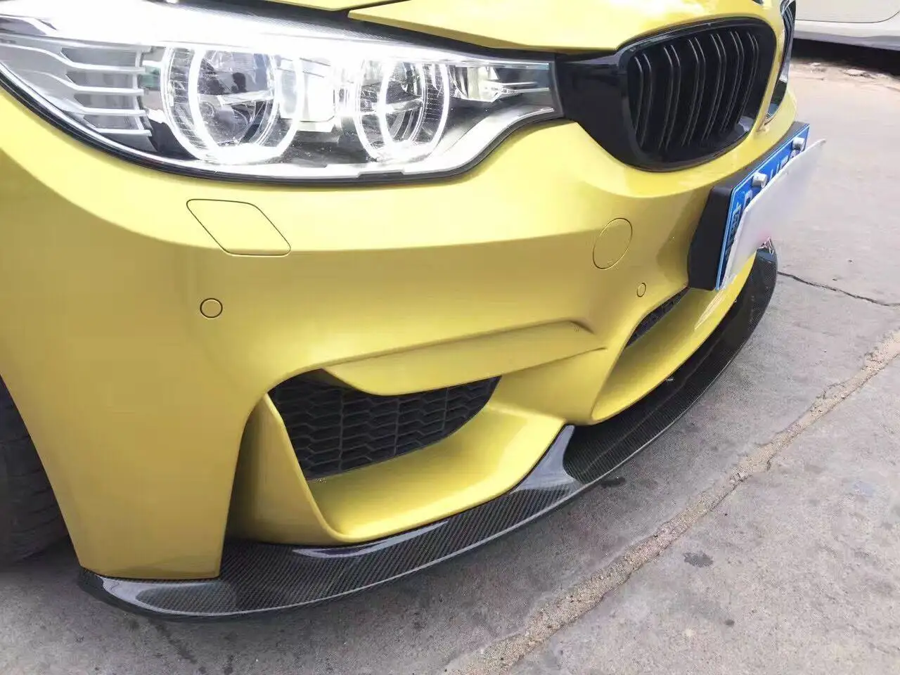 Фото F80 M3 F82 M4 4-й серии Hi-Q из углеродного волокна в стиле 3D, передний бампер с прямым болтом №5