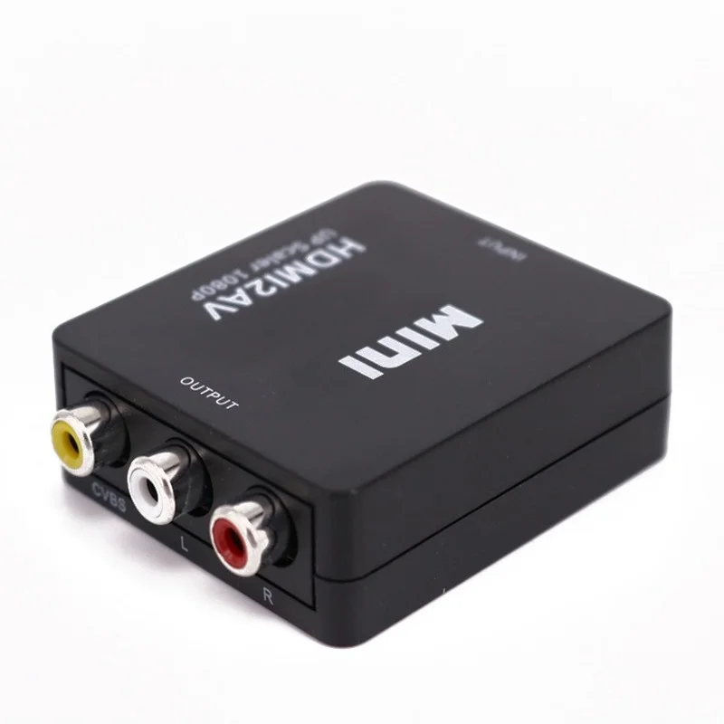 

White Black Av To Hdmi High-definition Video Converter Mini AV To HDMI-compatible AV2 HDMI-compatible Converter Supports 1080P