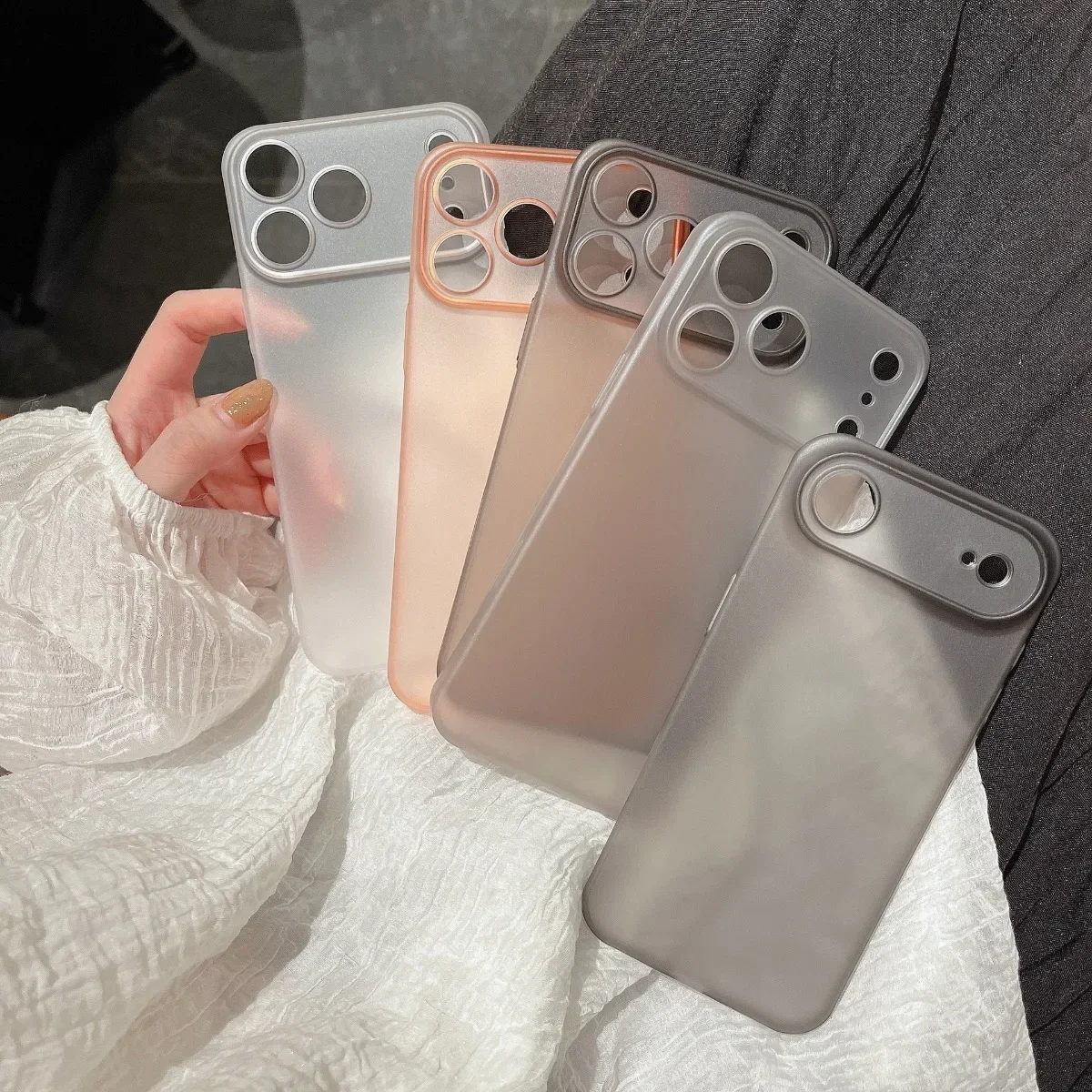 Фото Ультратонкий тонкий чехол для iPhone 17 Pro 17 Pro Max Air Cover, матовый матовый противоударный полный защитный чехол из ТПУ для камеры ﻿ №5