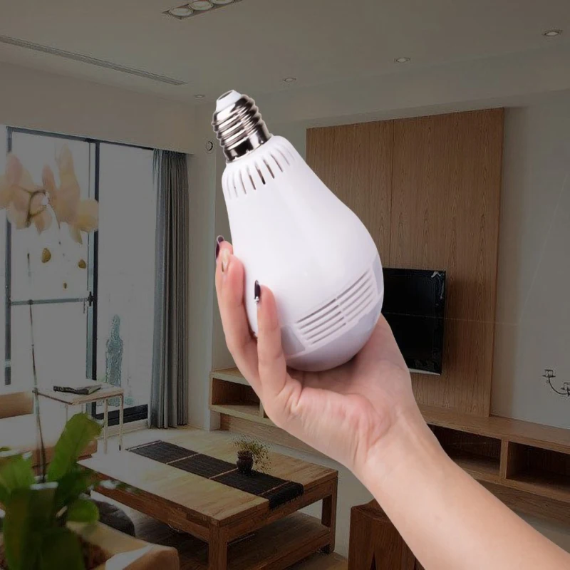 360 Degree LED Light 960P Wireless Panoramic Home Security WiFi CCTV Fisheye Bulb Lamp IP Camera Two Ways Audio E27 |