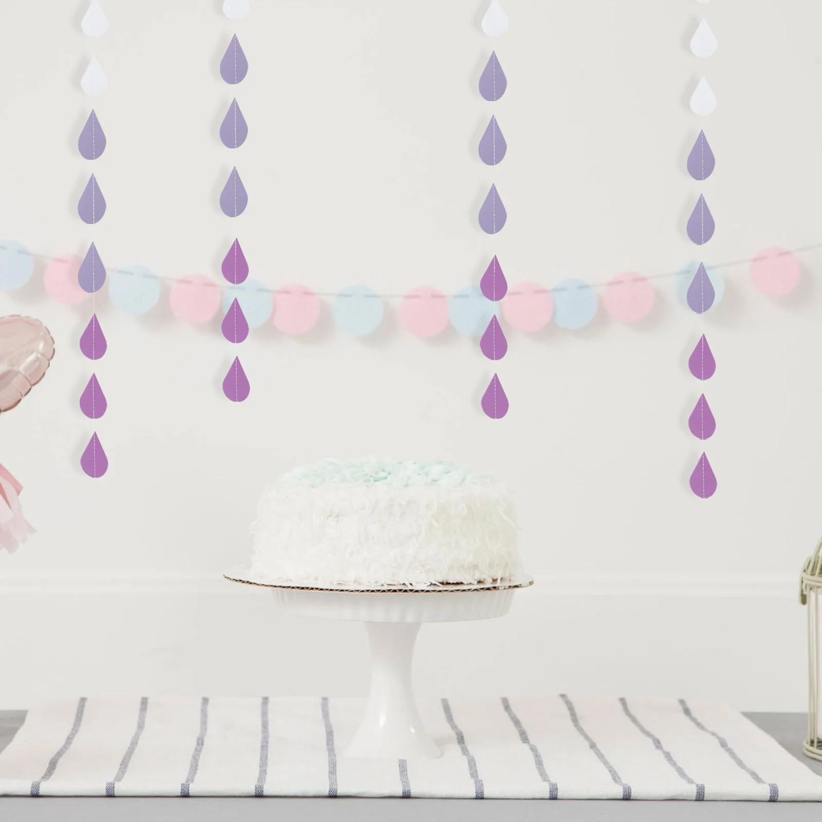 4-струнная капля дождя латте орнамент флаги гирлянды овсянка украшение на день