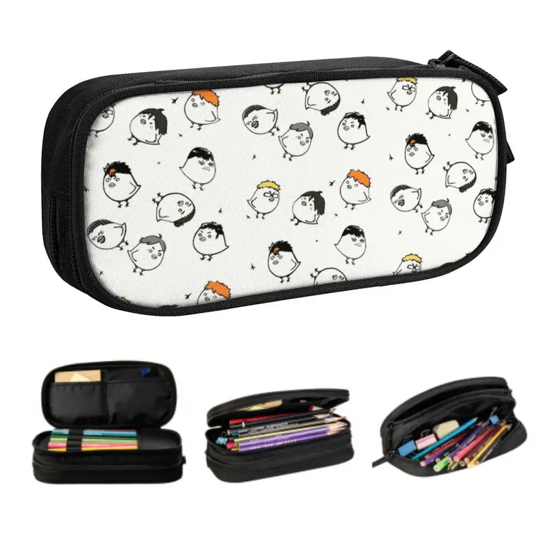 Cases Boy Girl Large Capacity Volleyball Anime Japan Pencil 