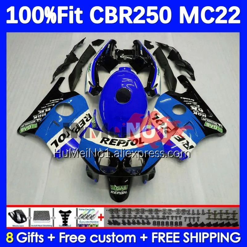 

Injection For HONDA CBR 250RR CBR250RR 90 91 92 93 94 192No.192 MC22 CBR250 RR 1995 1996 1997 1998 1999 OEM Fairing respol blue