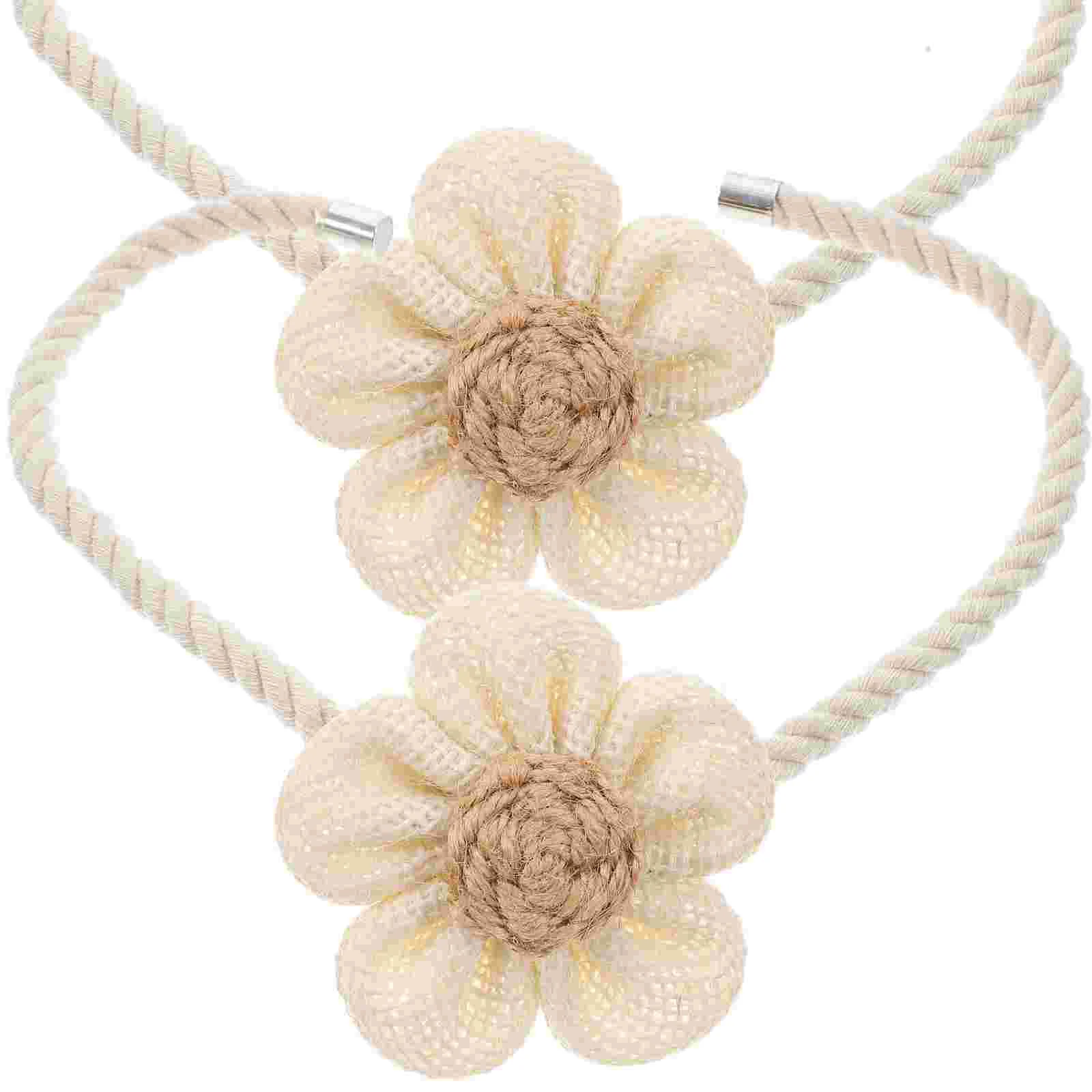 

Curtain Tie Tiebacks Backs Rope Window Tieback Drapery Buckle Holders Ties Strap Holdbacks Curtains Flower Drapes Magnets Hooks