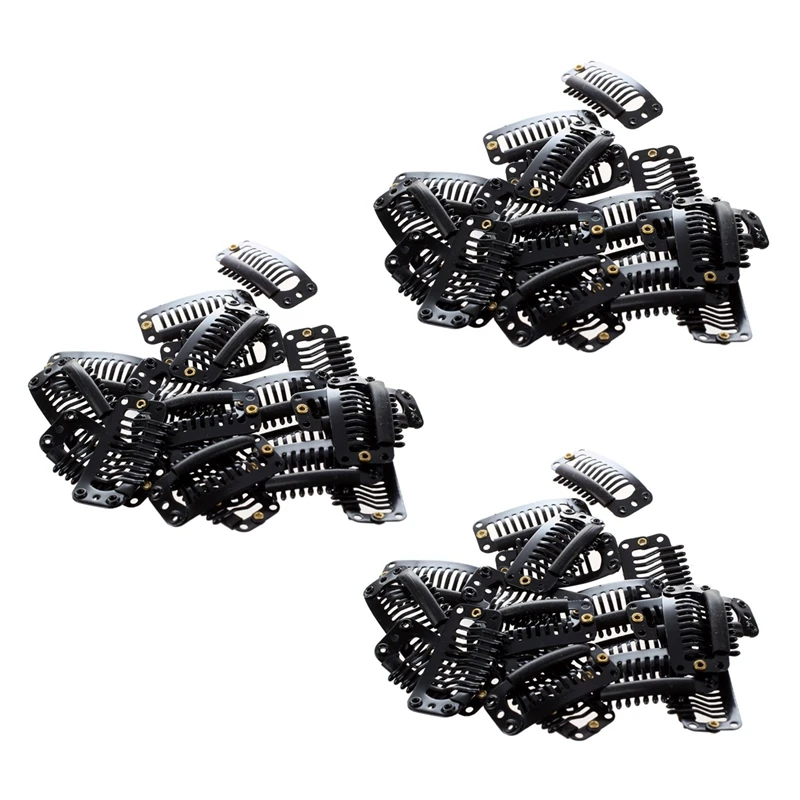 

Горячая Распродажа 2023, черный зажим с девятью зубьями для наращивания волос, зажим для самостоятельного использования (черный) 32 мм L