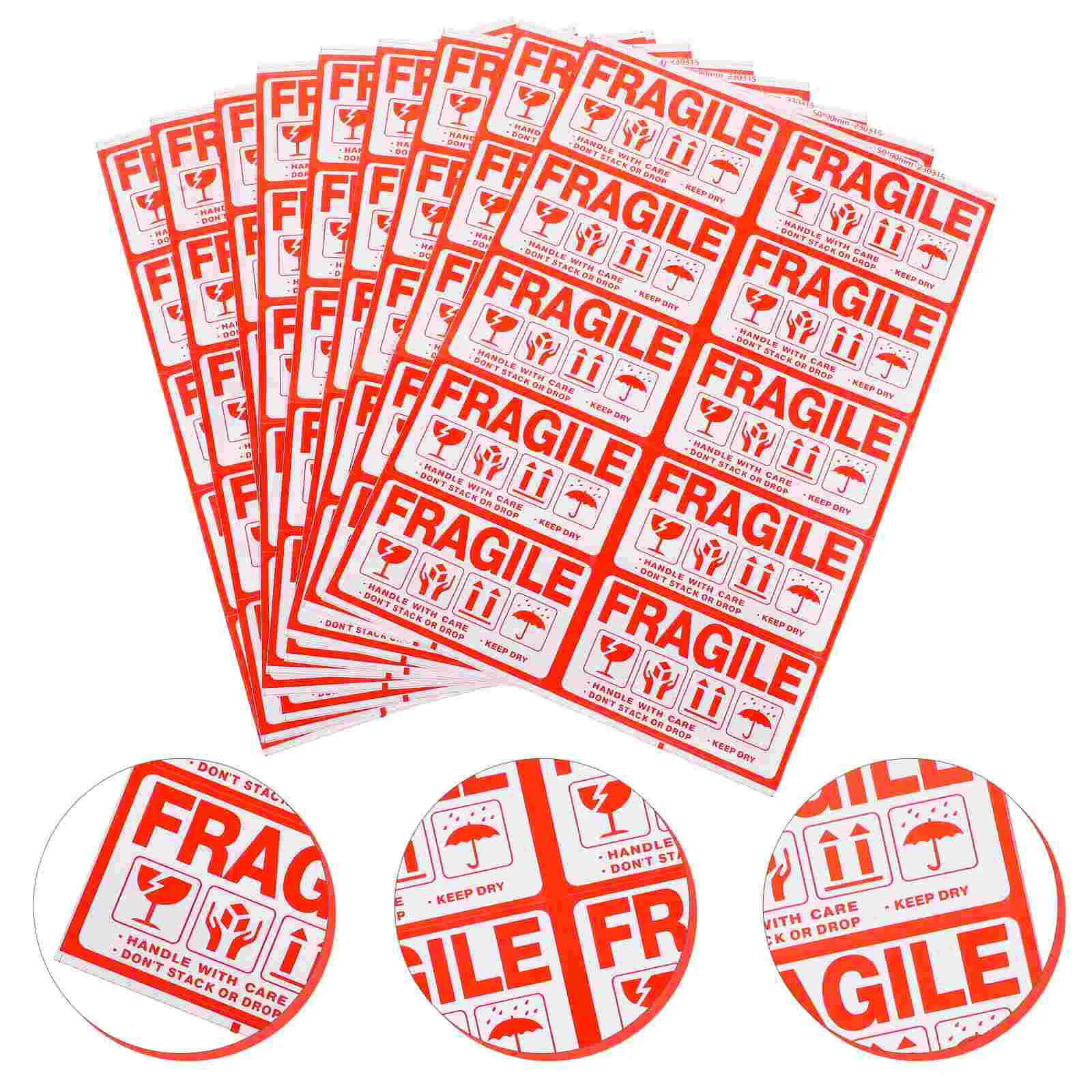 100 шт. небьющиеся этикетки предупреждающие наклейки для упаковки съемные